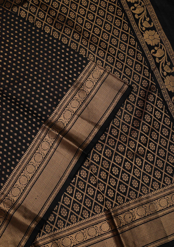 Black Zariwork Banarasi Pure Silk Saree