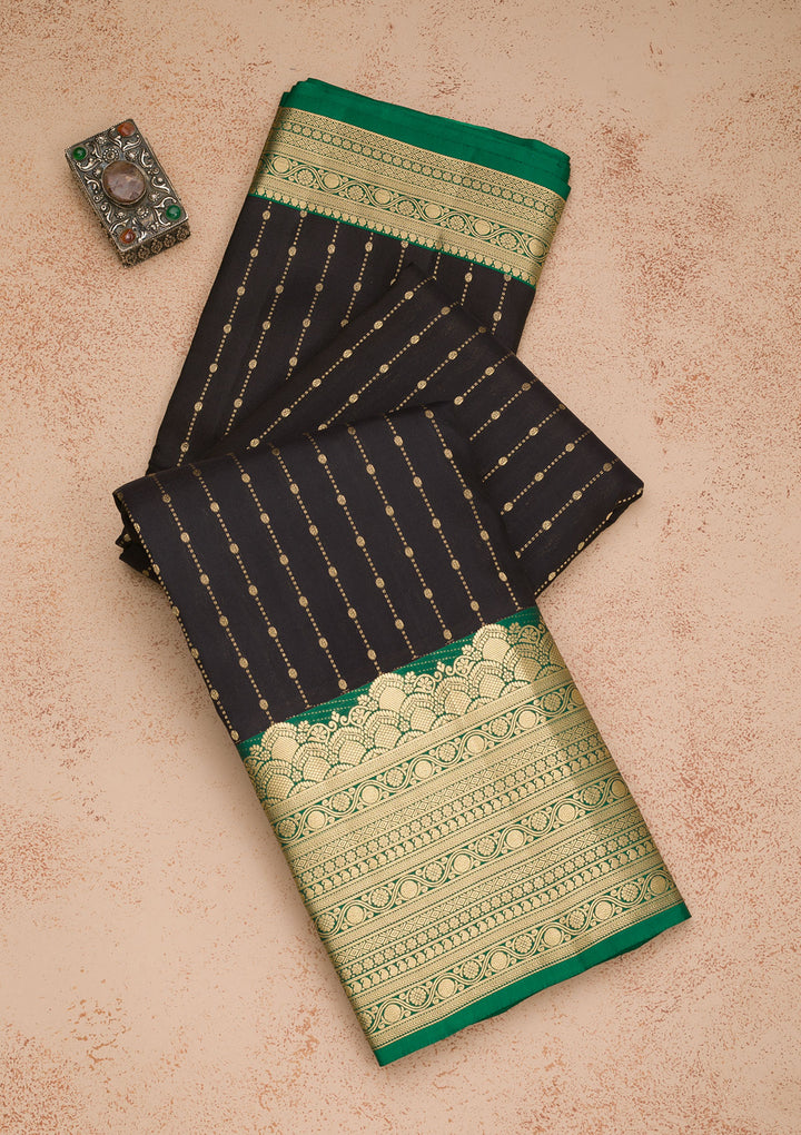 Black Zariwork Banarasi Pure Silk Saree