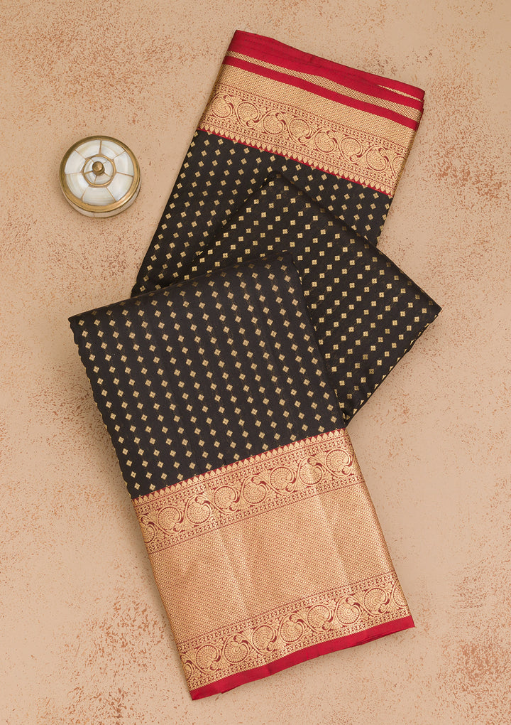 Black Zariwork Banarasi Pure Silk Saree