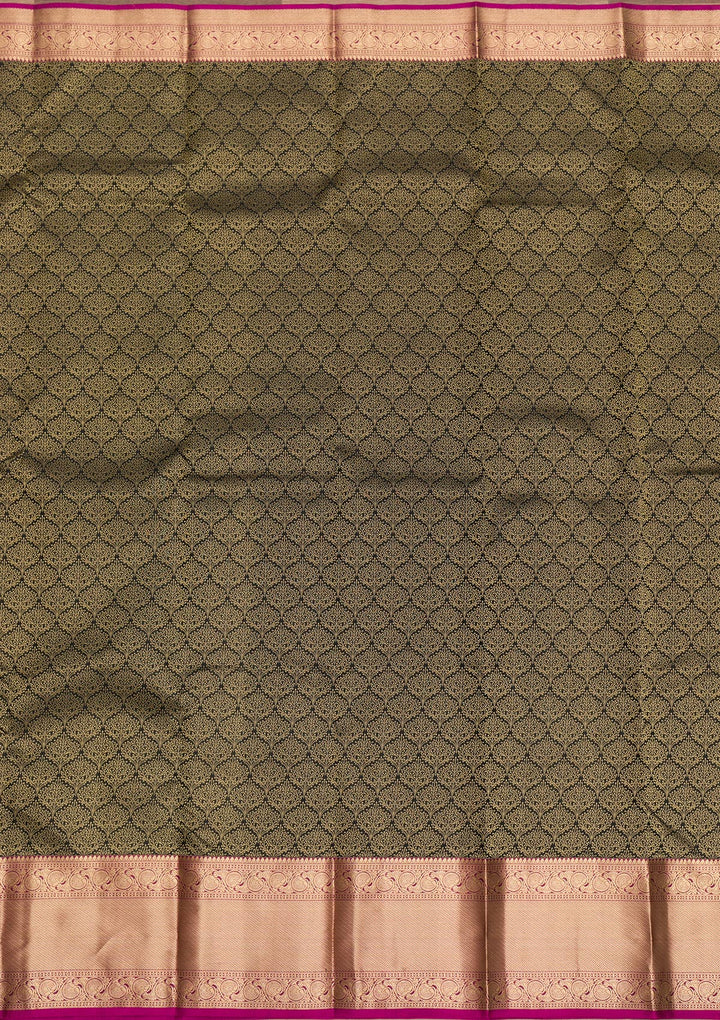 Black Zariwork Pure Silk Saree-Koskii