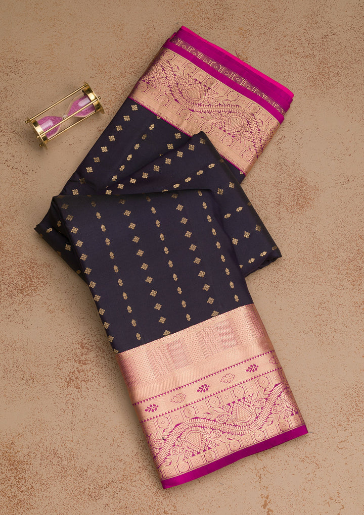Black Zariwork Pure Silk Saree