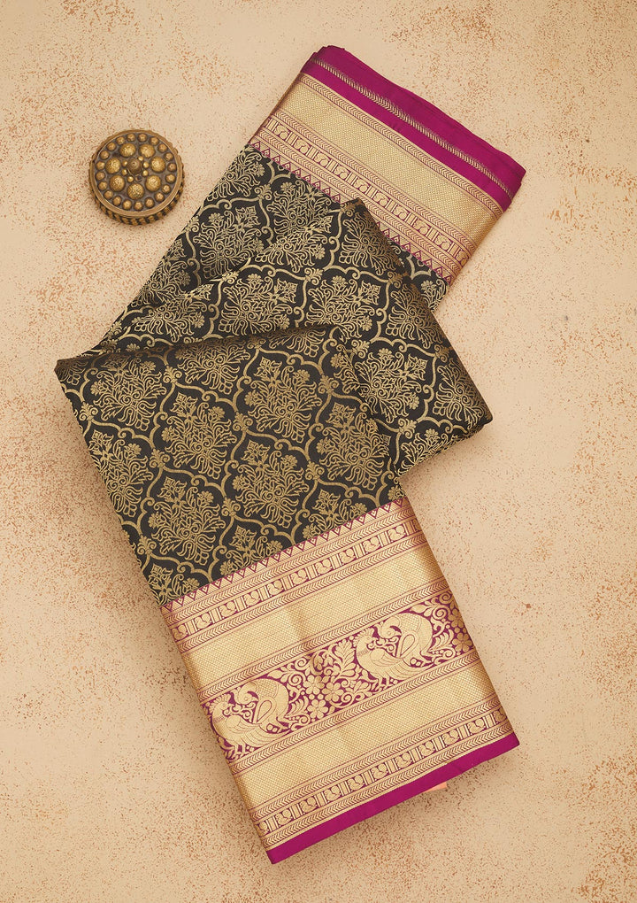 Black Zariwork Pure Silk Saree