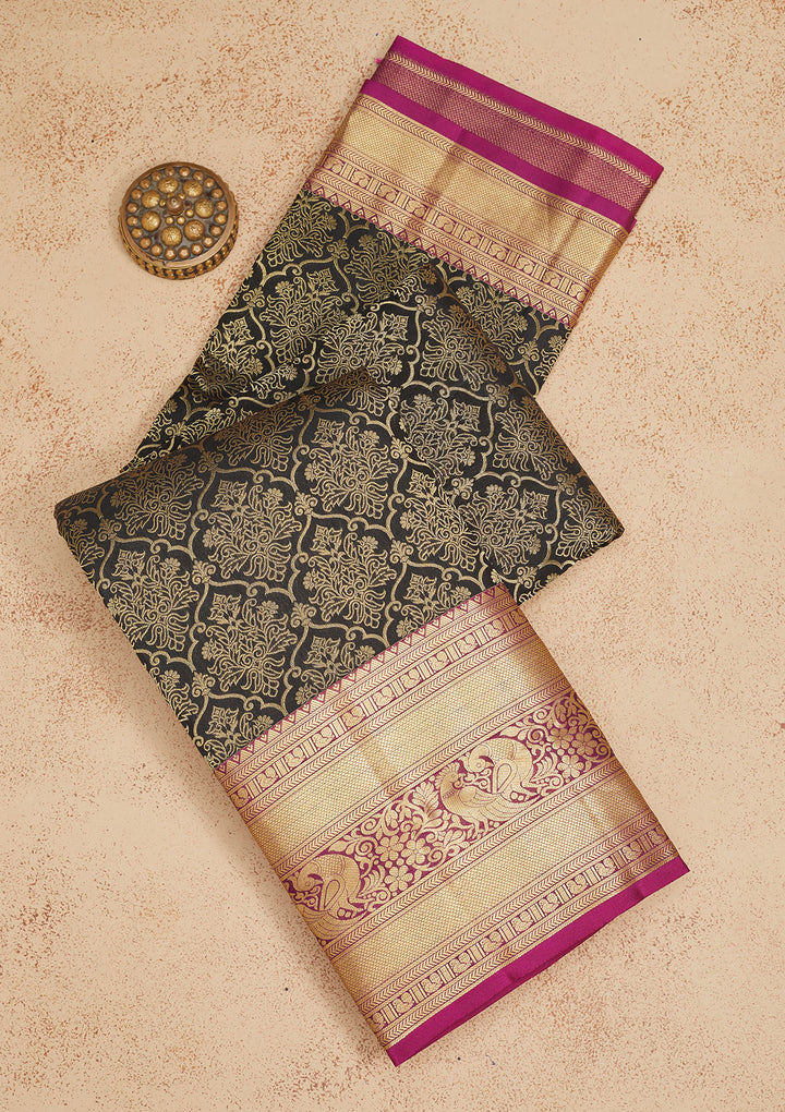 Black Zariwork Pure Silk Saree