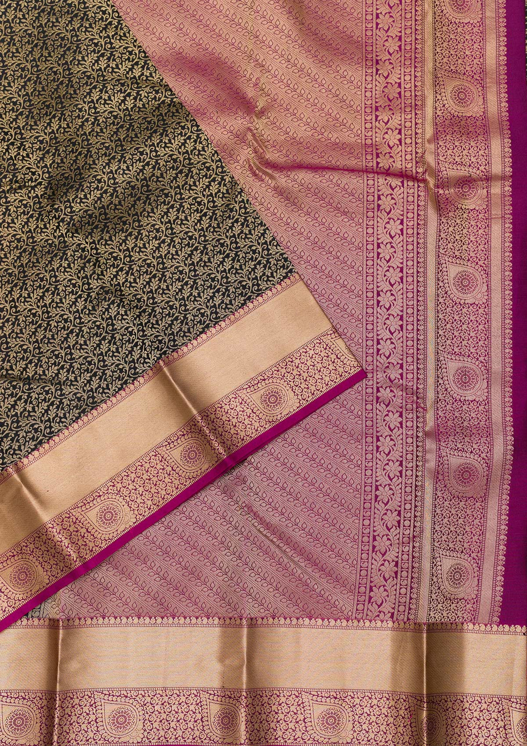 Black Zariwork Kanjivaram Pure Silk Saree