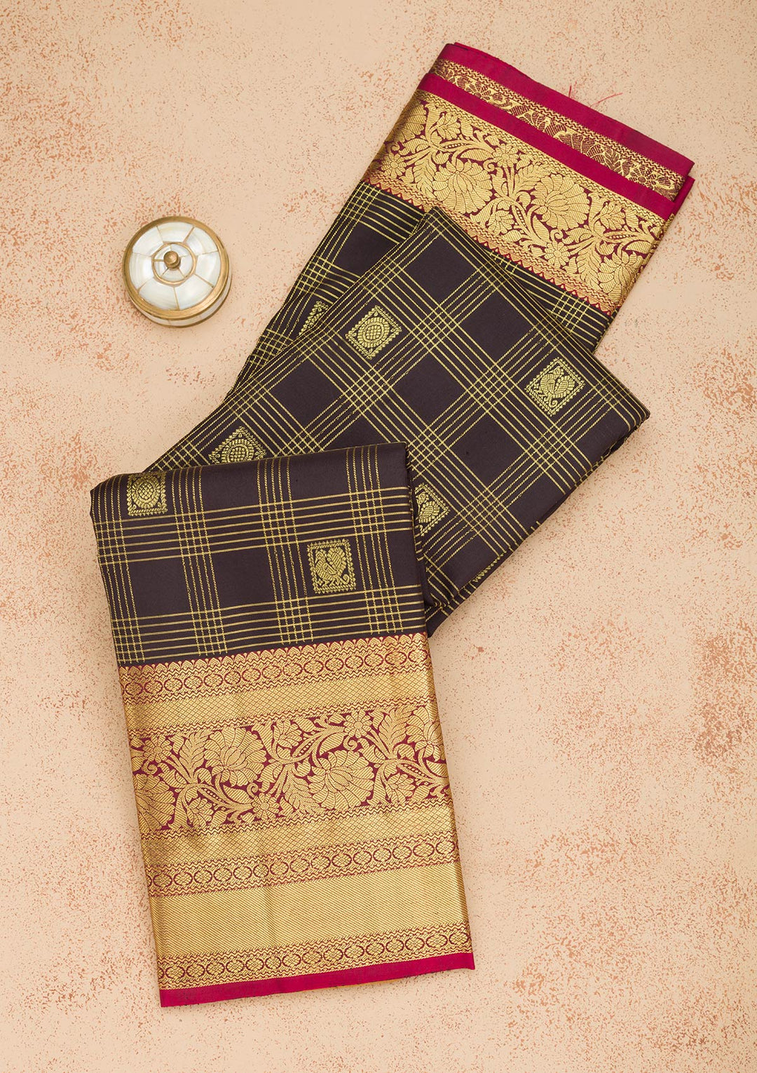 Black Zariwork Kanjivaram Pure Silk Saree