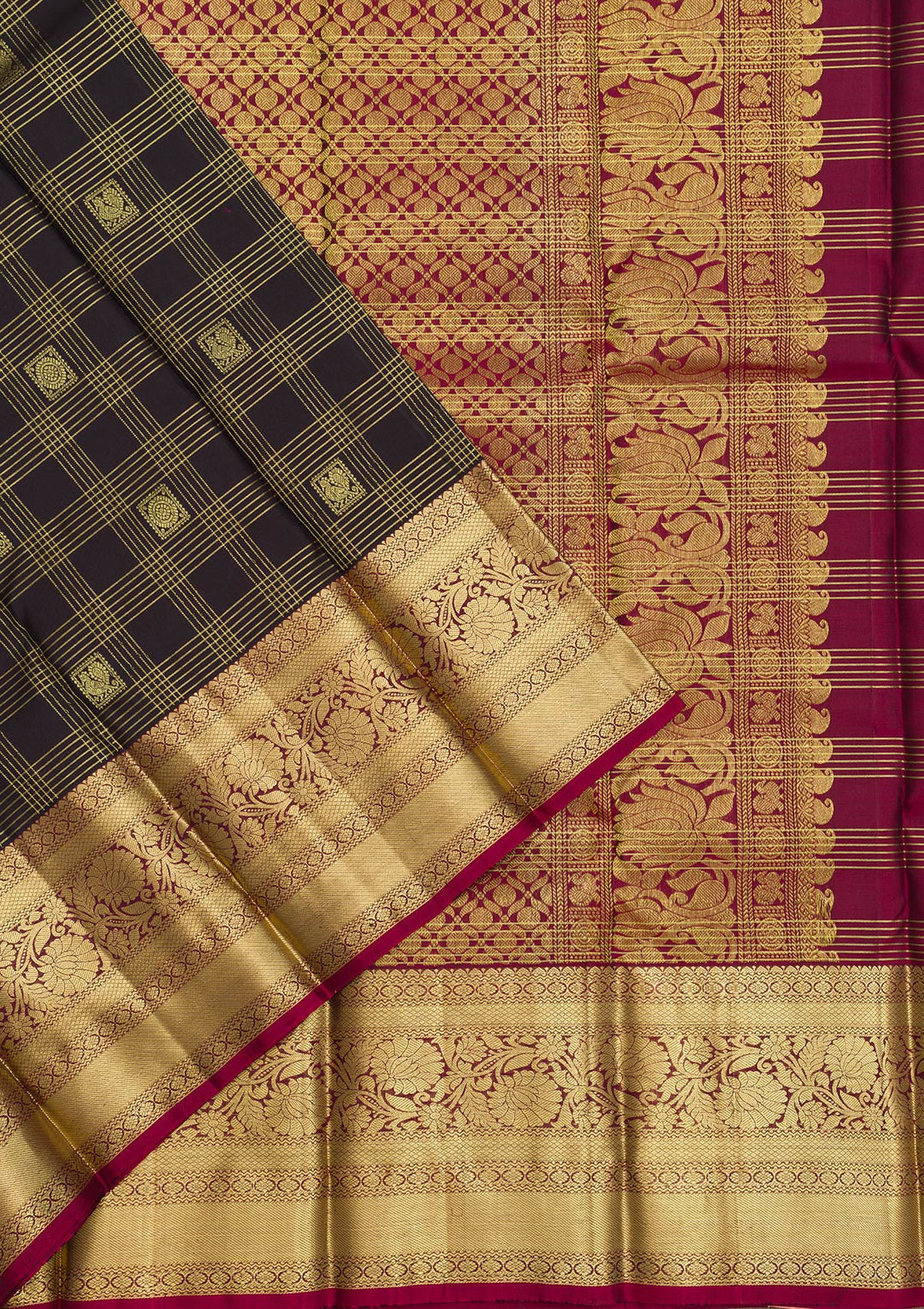 Black Zariwork Kanjivaram Pure Silk Saree
