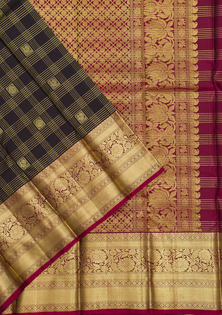 Black Zariwork Kanjivaram Pure Silk Saree