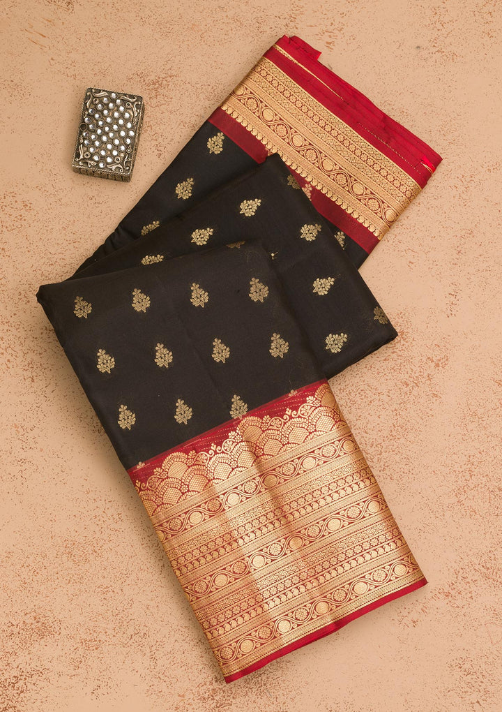 Black Zariwork Pure Silk Saree