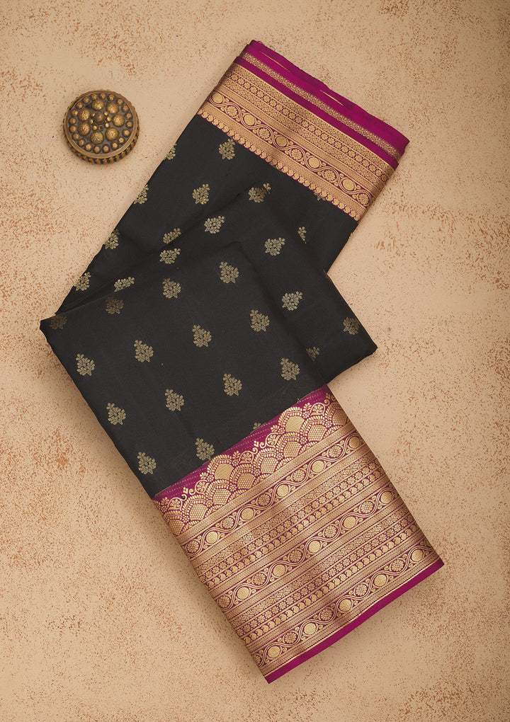 Black Zariwork Pure Silk Saree