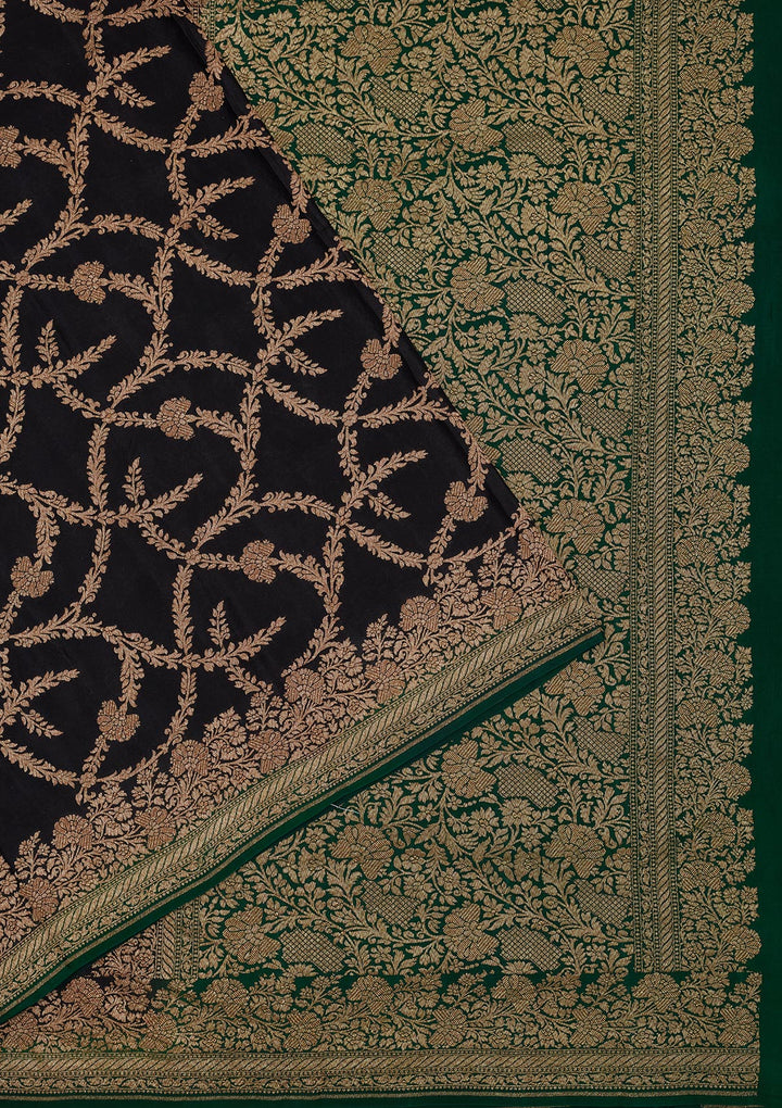 Black Zariwork Pure Silk Saree
