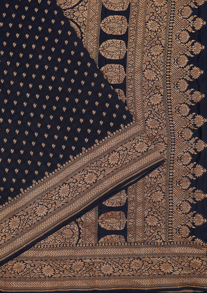 Black Zariwork Pure Silk Saree