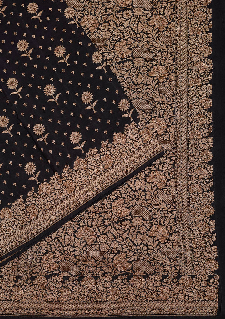 Black Zariwork Pure Silk Saree