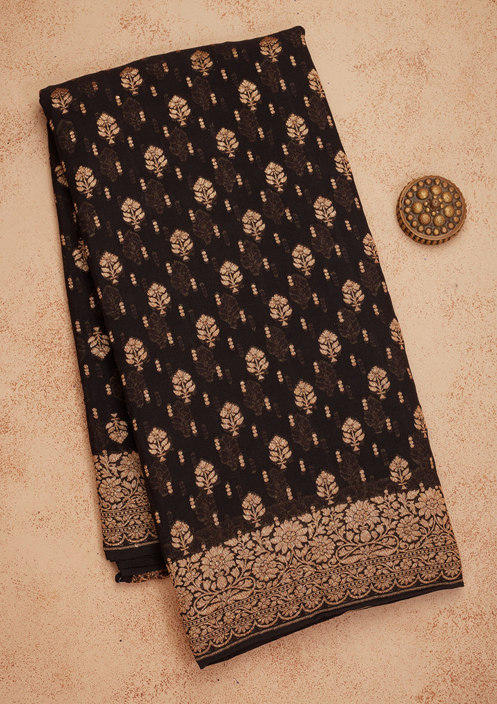 Black Zariwork Pure Silk Saree