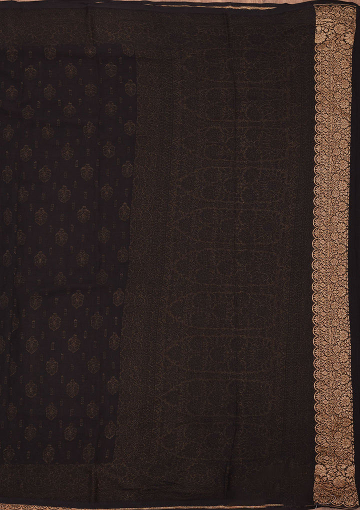 Black Zariwork Pure Silk Saree