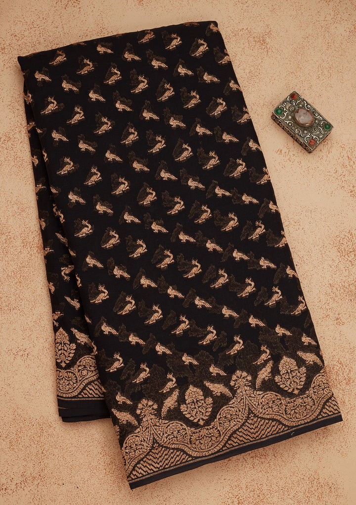 Black Zariwork Pure Silk Saree