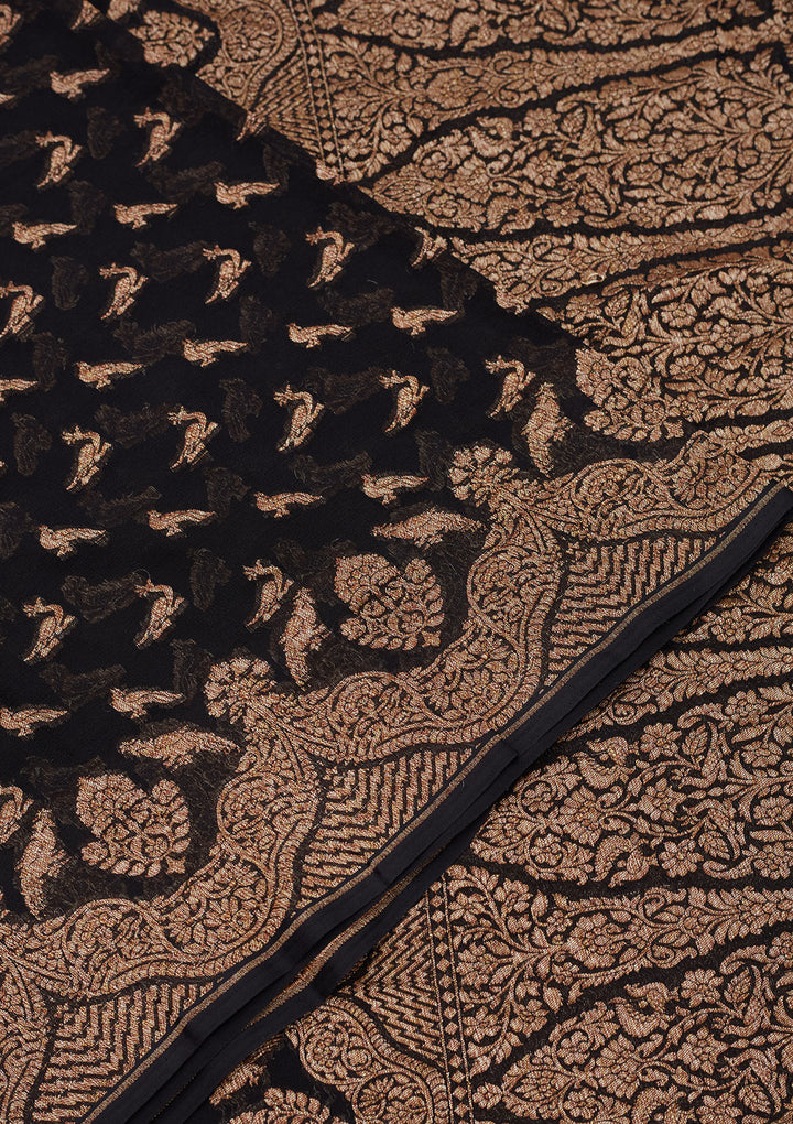 Black Zariwork Pure Silk Saree