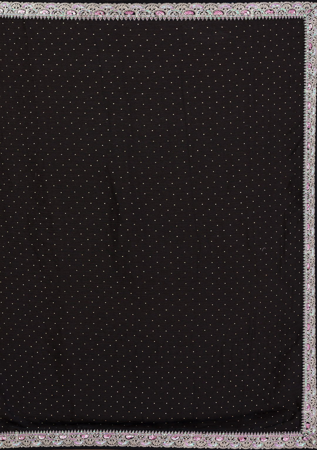 Black Zariwork Semi Crepe Saree