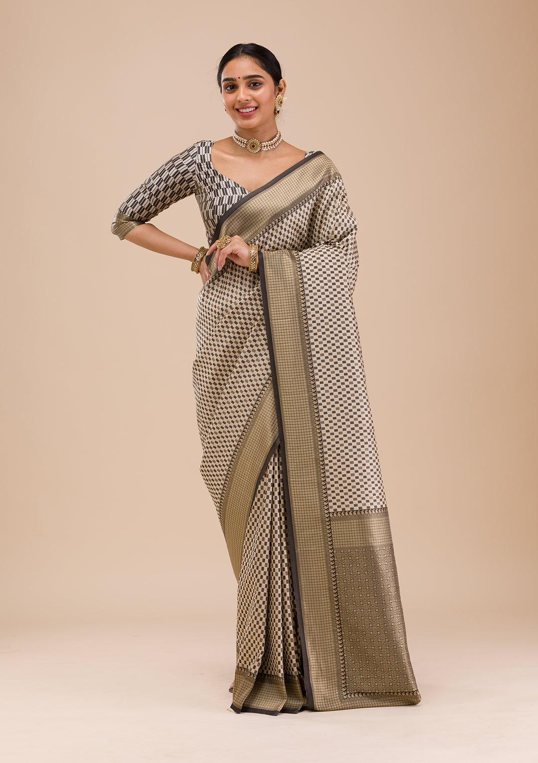Black Zariwork Silk Saree