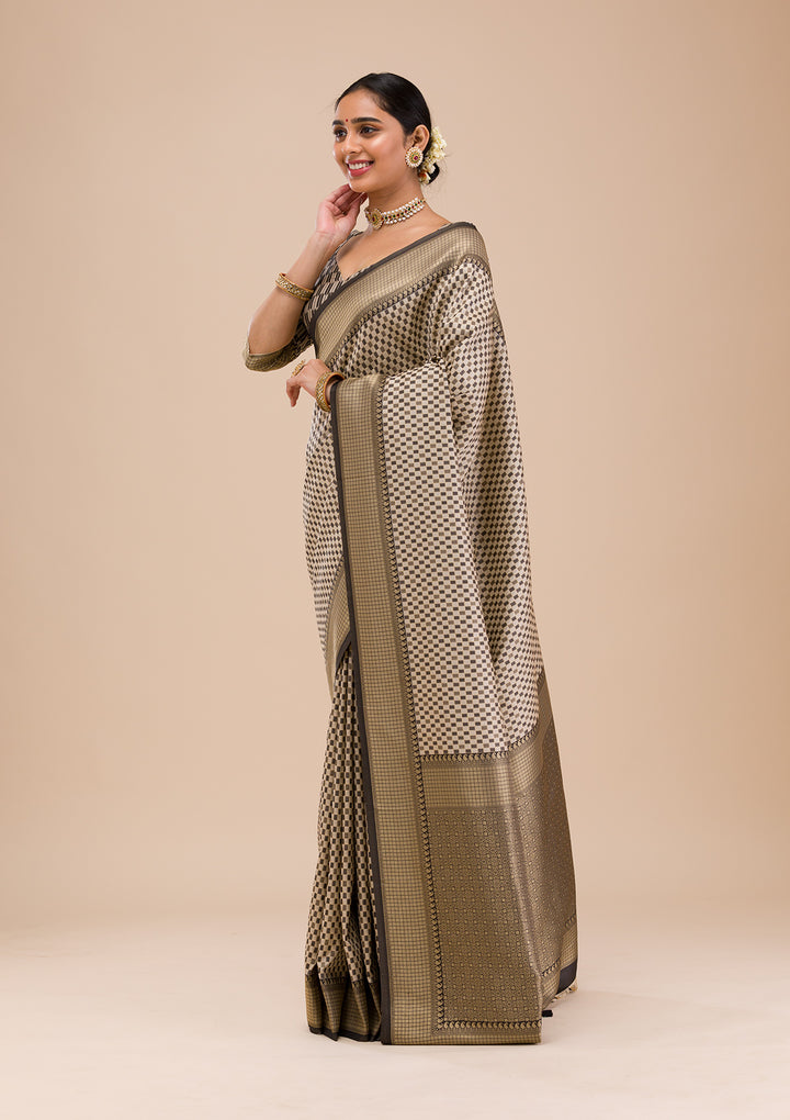 Black Zariwork Silk Saree