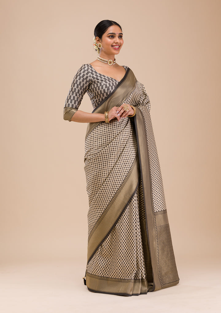 Black Zariwork Silk Saree