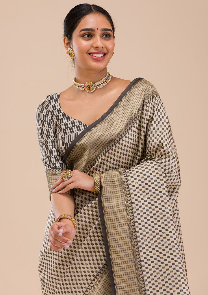 Black Zariwork Silk Saree