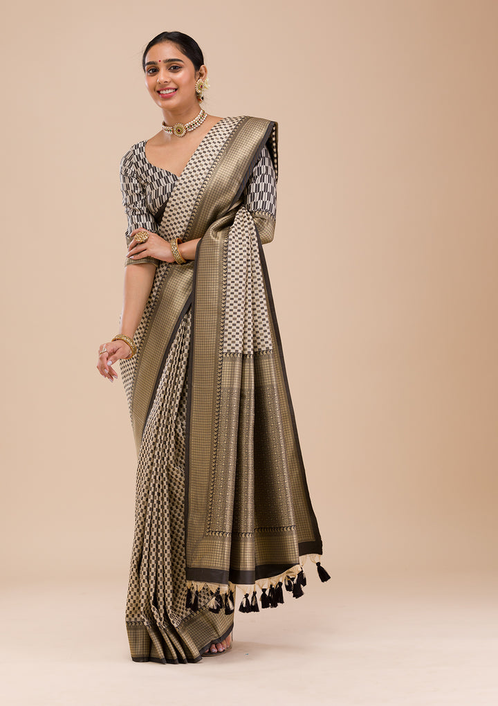 Black Zariwork Silk Saree