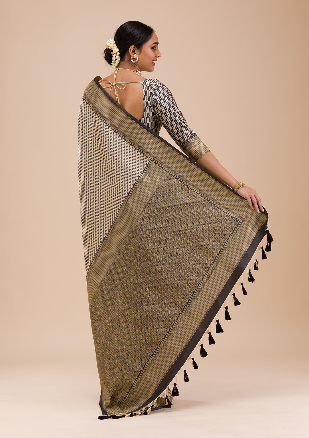 Black Zariwork Silk Saree