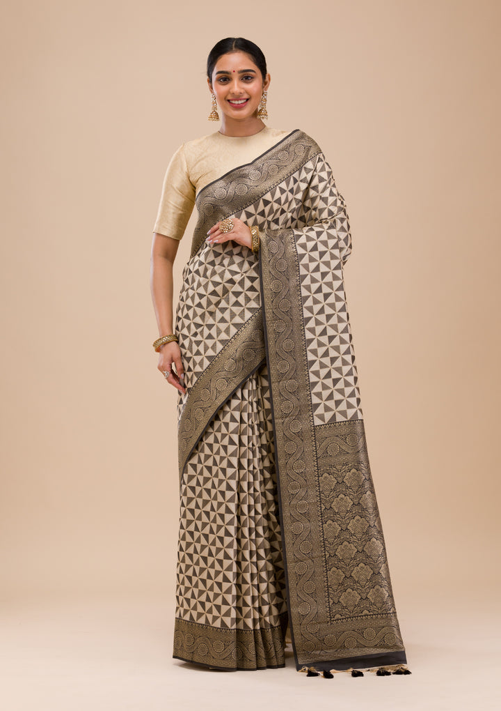Black Zariwork Silk Saree