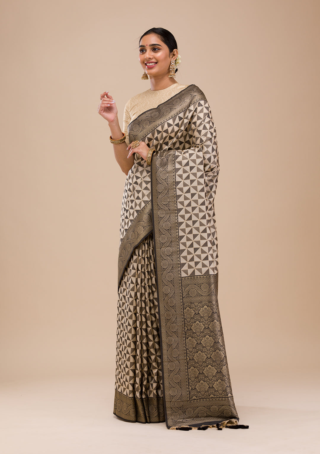 Black Zariwork Silk Saree