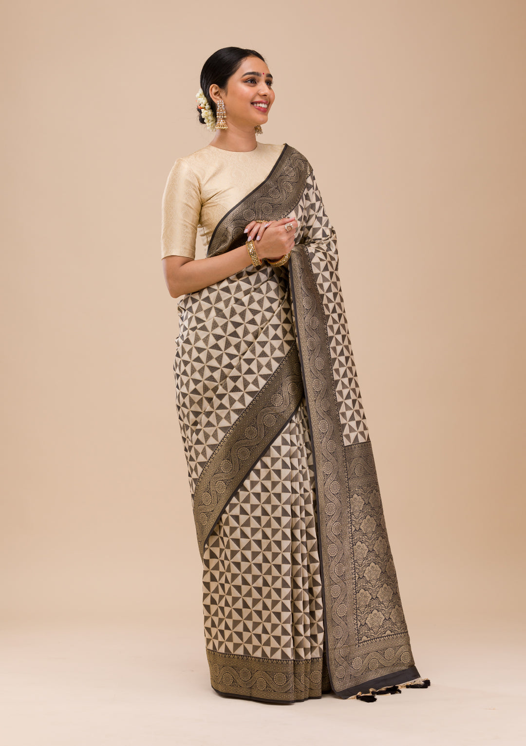 Black Zariwork Silk Saree