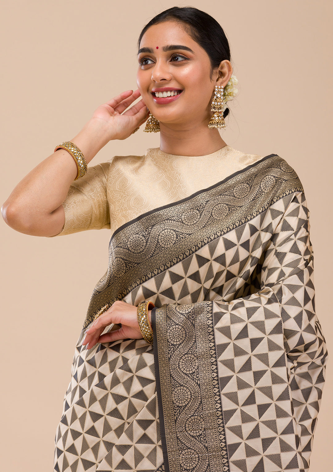 Black Zariwork Silk Saree