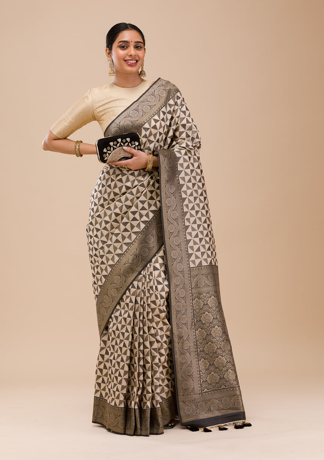 Black Zariwork Silk Saree