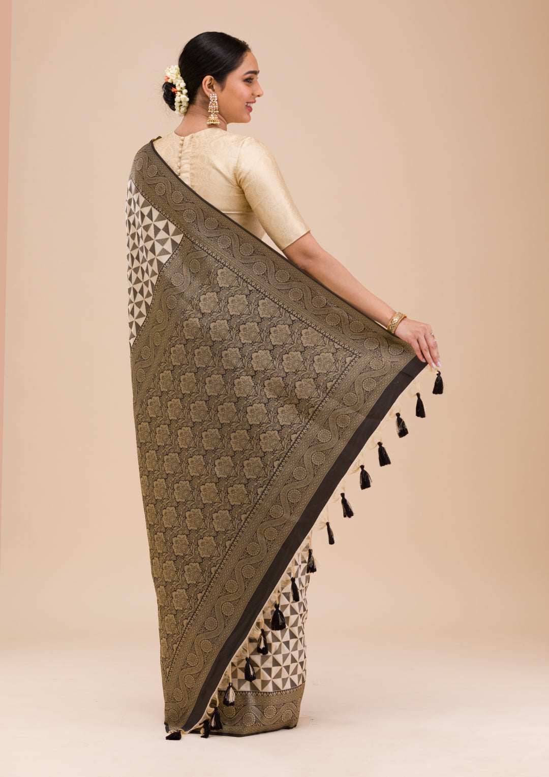 Black Zariwork Silk Saree