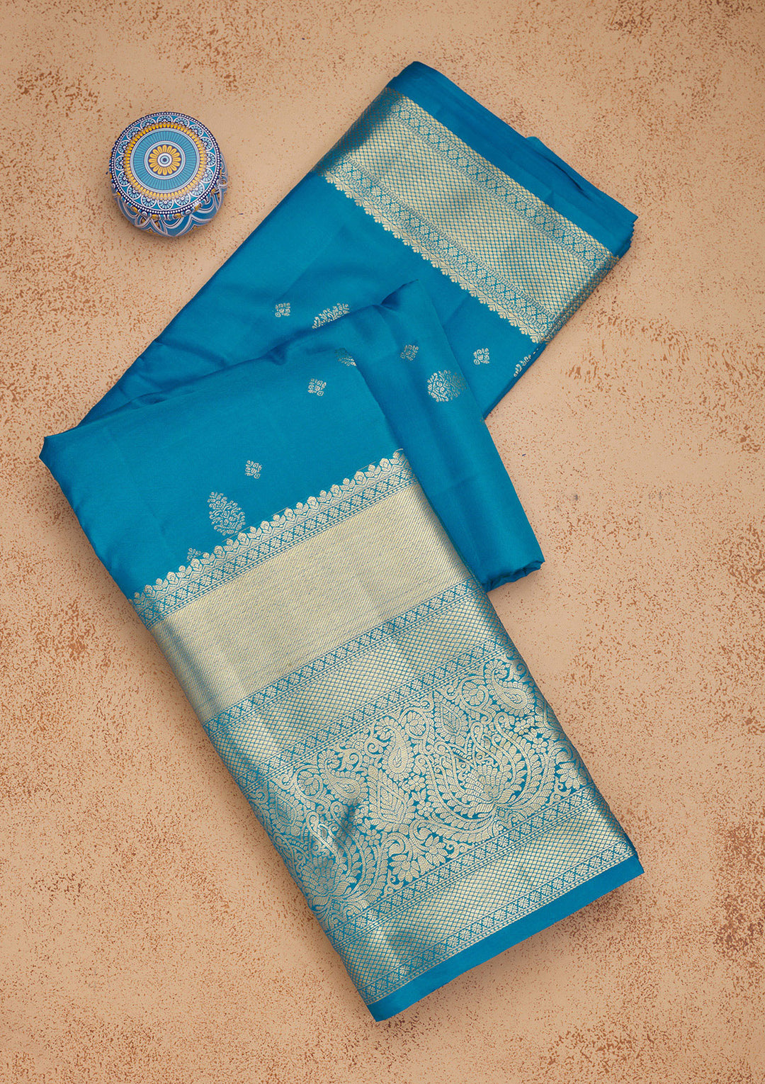 Blue Zariwork Pure Silk Saree