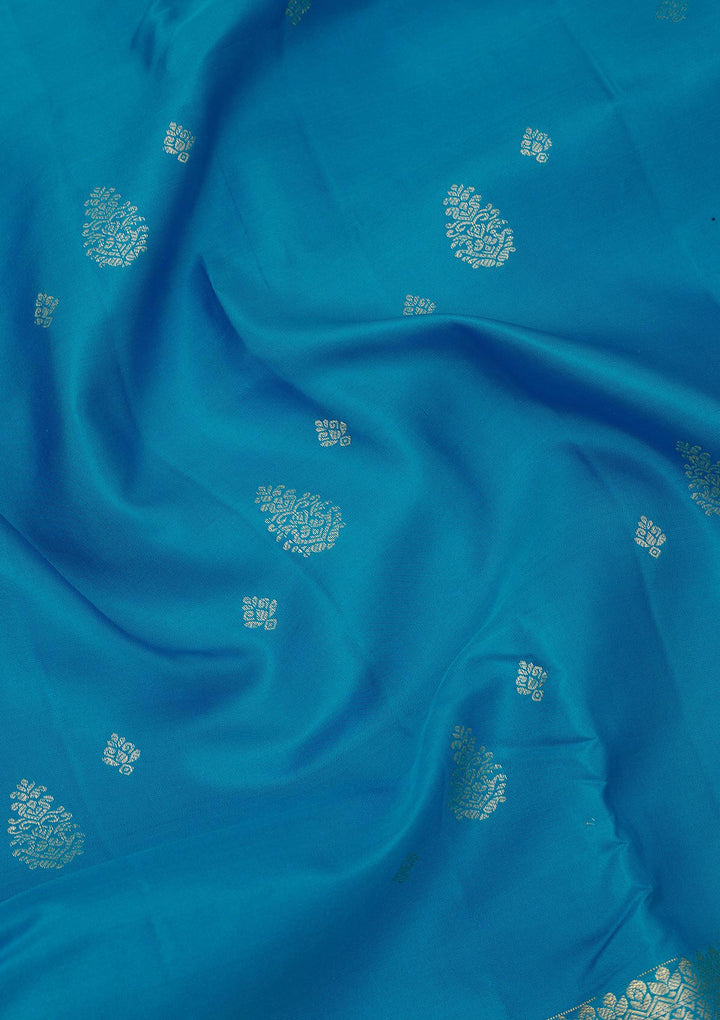 Blue Zariwork Pure Silk Saree