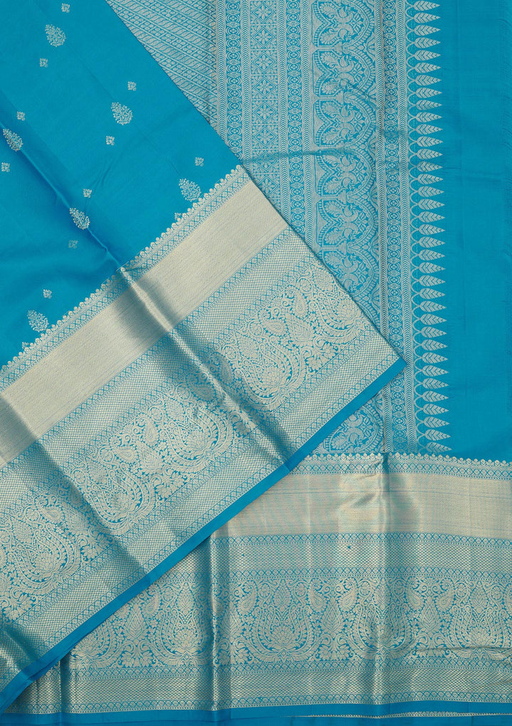 Blue Zariwork Pure Silk Saree