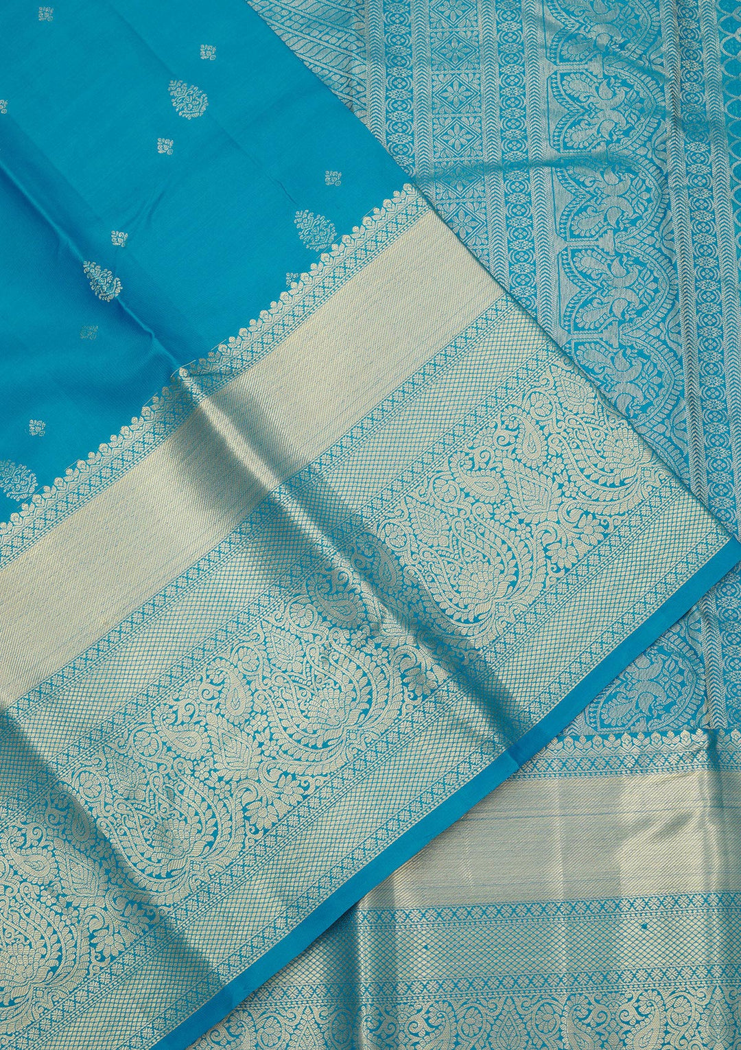 Blue Zariwork Pure Silk Saree