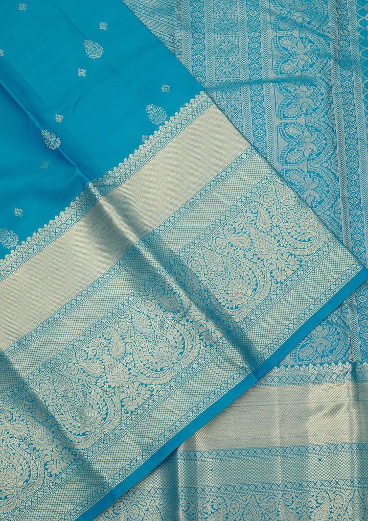 Blue Zariwork Pure Silk Saree