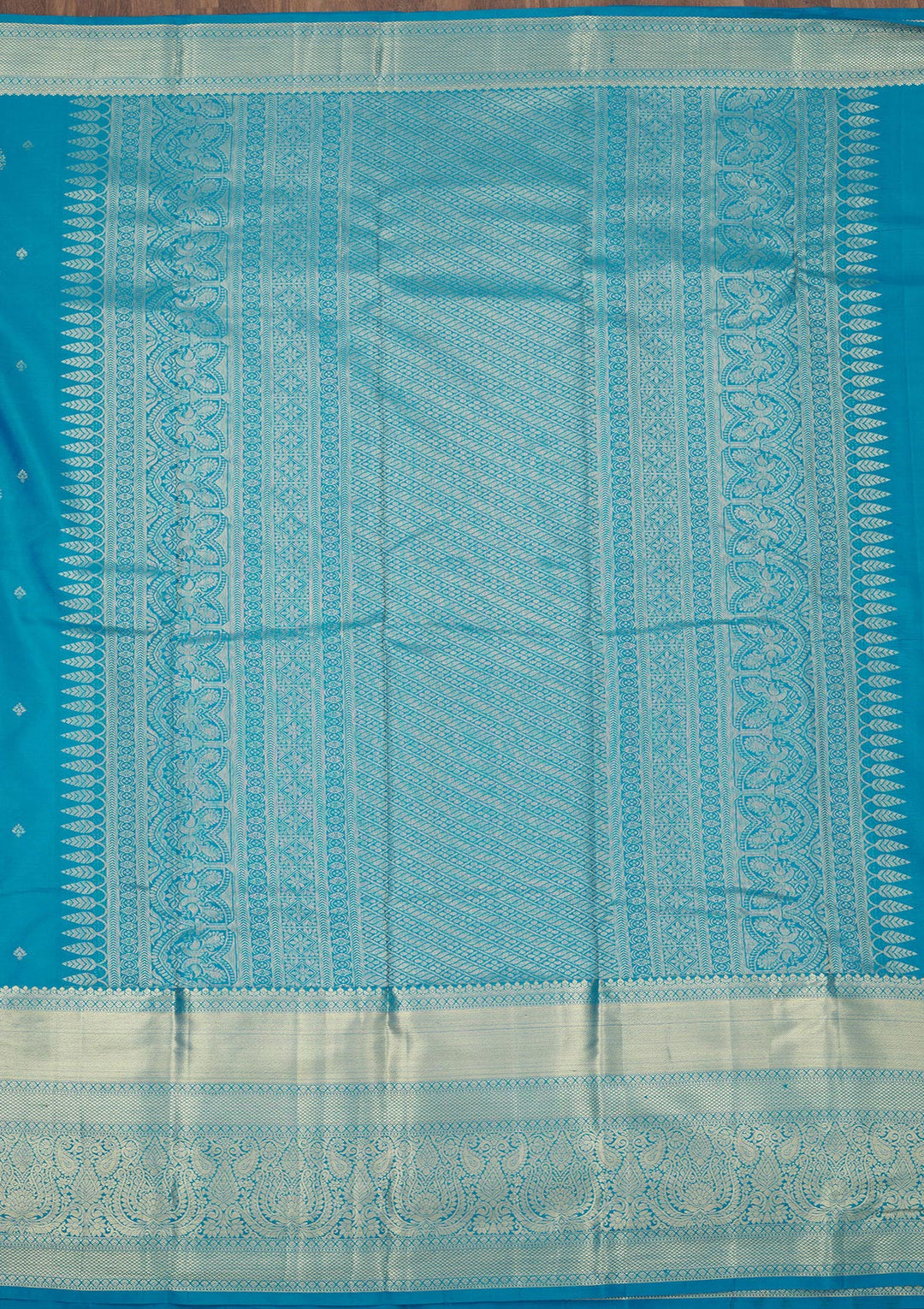 Blue Zariwork Pure Silk Saree