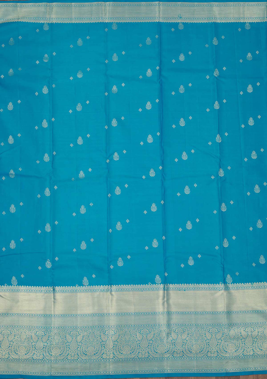 Blue Zariwork Pure Silk Saree