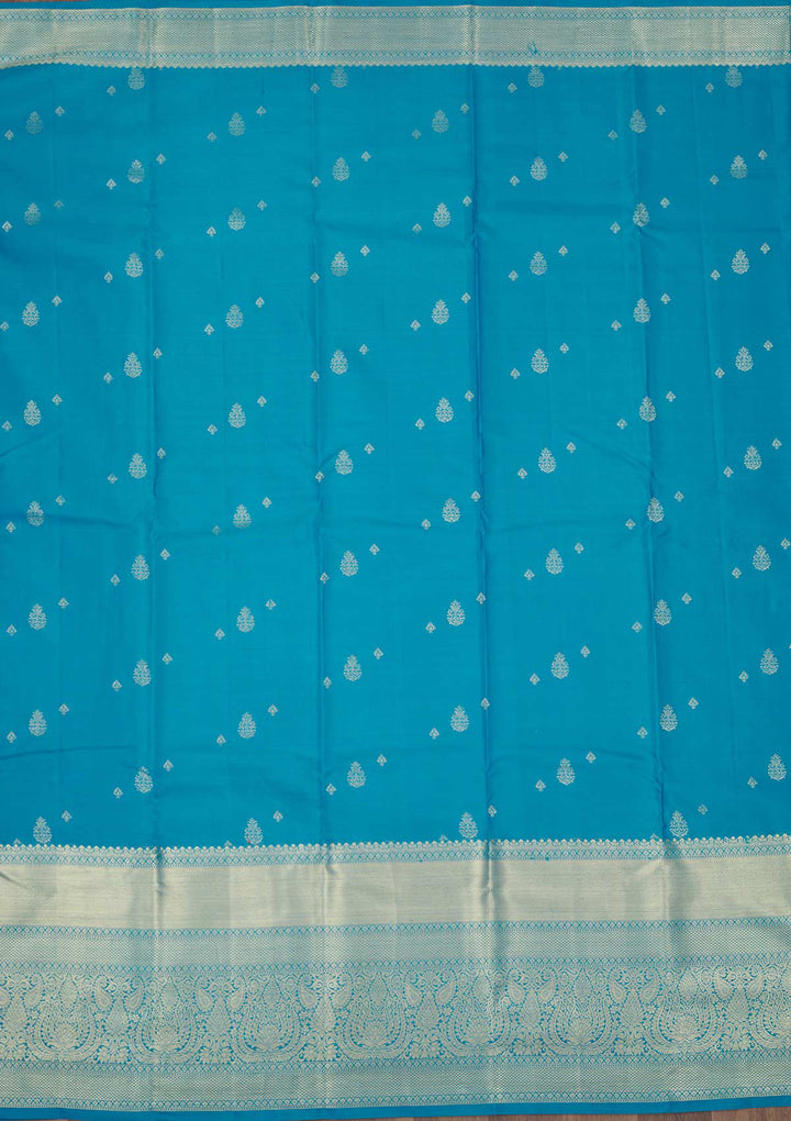Blue Zariwork Pure Silk Saree