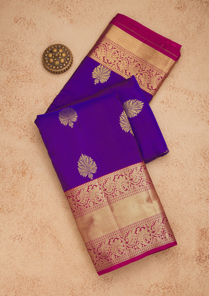 Blue Zariwork Pure Silk Saree