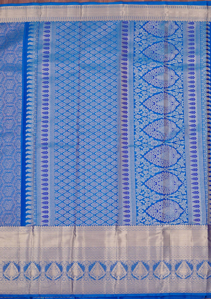 Blue Zariwork Pure Silk Saree