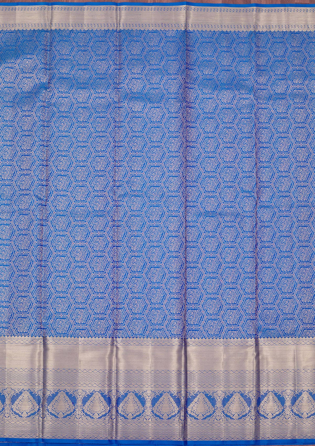 Blue Zariwork Pure Silk Saree