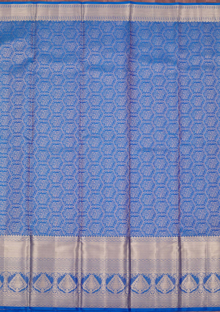 Blue Zariwork Pure Silk Saree
