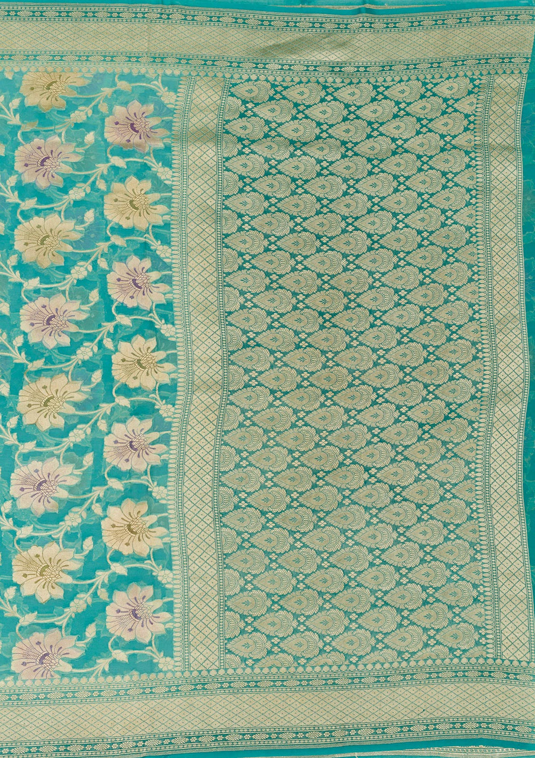 Blue Zariwork Banarasi Pure Silk Saree