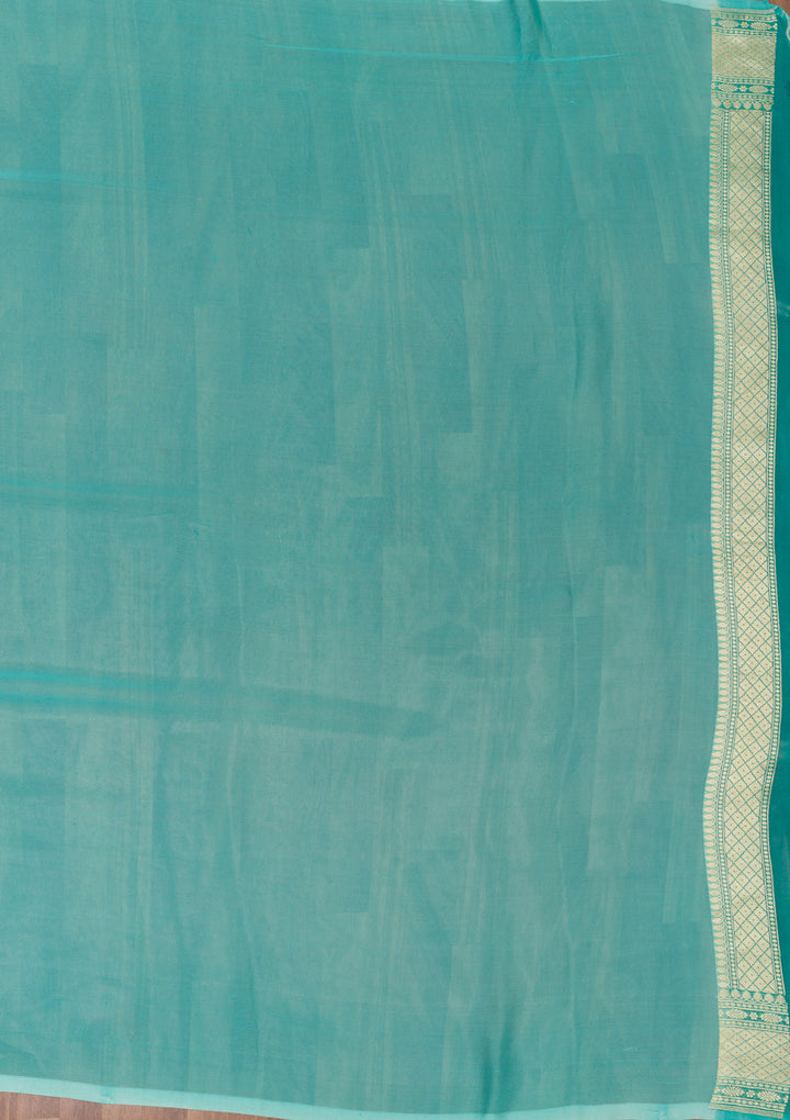 Blue Zariwork Banarasi Pure Silk Saree