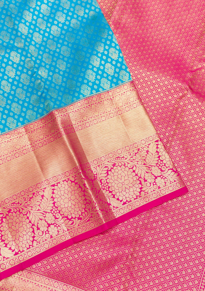 Blue Zariwork Kanjivaram Pure Silk Saree