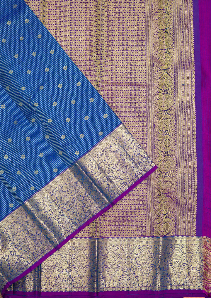 Blue Zariwork Kanjivaram Pure Silk Saree