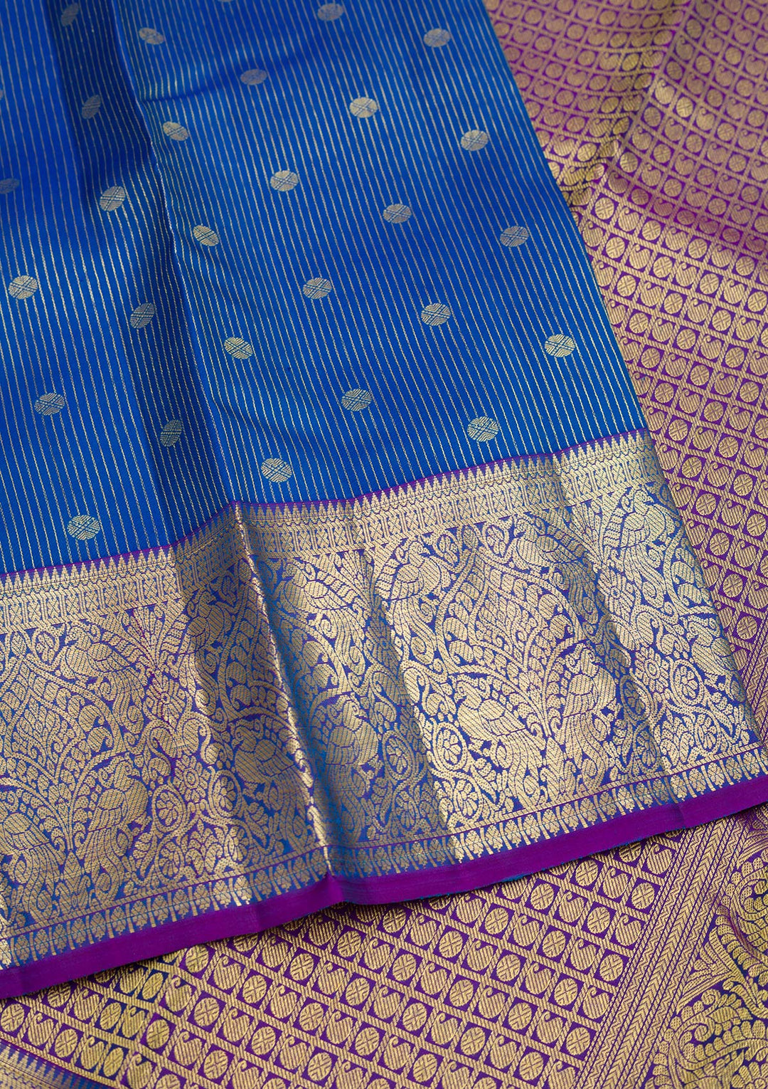 Blue Zariwork Kanjivaram Pure Silk Saree